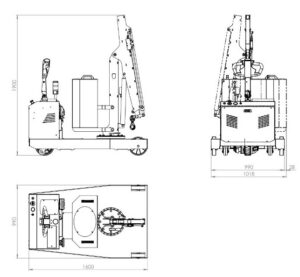 Dimensioni FLEX G500SBR gru elettrica