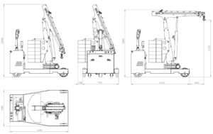 Dimensioni gru elettrica FLEX G1000DBR