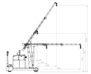 Disegno tecnico gru elettrica FLEX F1000DBR