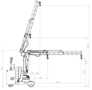 Disegno tecnico gru elettrica ORBIT 200ER