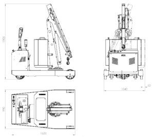 Dimensioni gru elettrica FLEX G750DBR